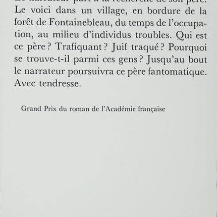 Les Boulevards de Ceinture Patrick Modiano roman français contemporain mémoire et quête identitaire Paris - Livre