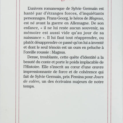 Magnus – Sylvie Germain roman contemporain mémoire identité guerre secrets émotion occasion - Livre
