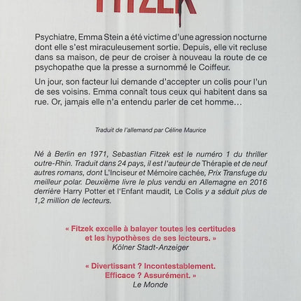 Le Colis – Sébastian Fitzek – Thriller psychologique angoissant et suspense allemand d’occasion - Livre