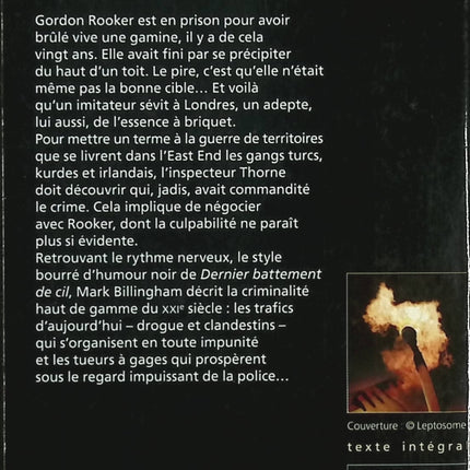 Roman Torche humaine Mark Billingham thriller policier enquête inspecteur Tom Thorne suspense occasion - Livre