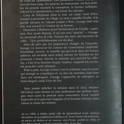Derniers verres – Andrew McGahan – roman noir australien occasion - Livre