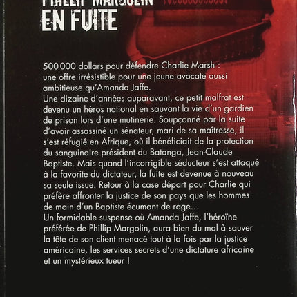 En fuite – Phillip Margolin – thriller judiciaire et course contre la montre – livre d’occasion - Livre
