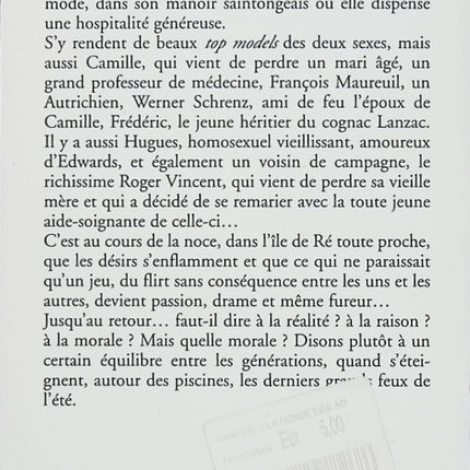 La Ronde des âges – Madeleine Chapsal – roman familial générations et relations humaines - Livre