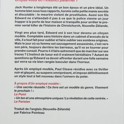 Un père idéal – Paul Cleave thriller psychologique drame familial secret meurtre suspense occasion - Livre