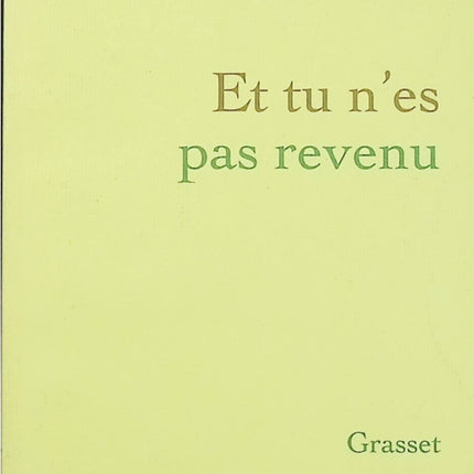 Et tu n’es pas revenu – Marceline Loridan-Ivens – récit témoignage Shoah et mémoire - Livre