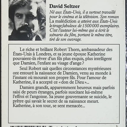 La Malédiction – David Seltzer – roman d’horreur fantastique Antéchrist et suspense - Livre