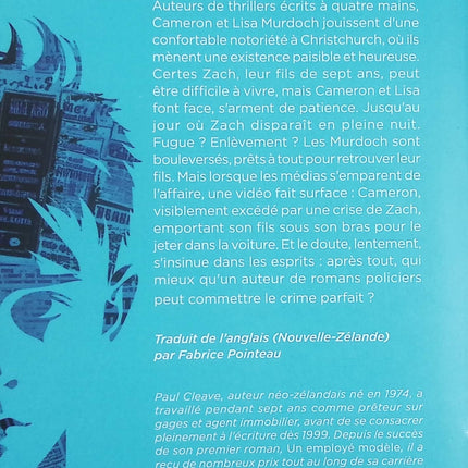 Sans Un Bruit – Paul Cleave – Thriller psychologique noir et suspense criminel d’occasion - Livre