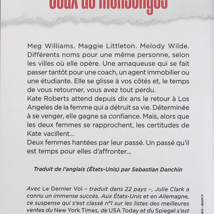 Jeux de mensonges – Julie Clark thriller psychologique identité mensonge fuite suspense féminin - Livre