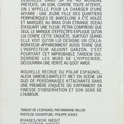 Rites de mort – Alicia Giménez Bartlett – polar espagnol enquête criminelle et suspense - Livre