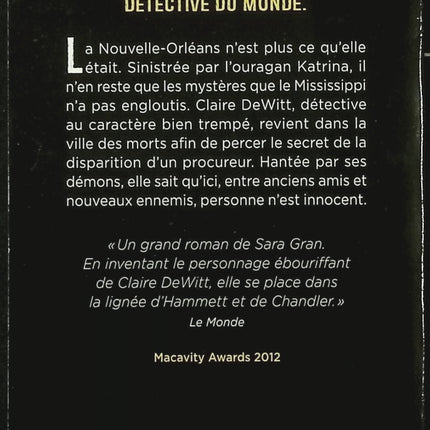 La Ville des morts – Sara Gran – thriller policier Nouvelle-Orléans enquête occasion - Livre