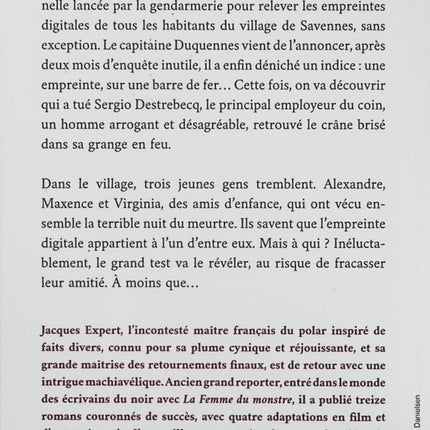 Le grand test – Jacques Expert thriller psychologique enquête manipulation jeu mortel suspense occasion - Livre