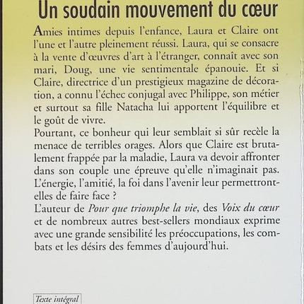 Un soudain mouvement du cœur – Barbara Taylor Bradford – roman sentimental amour et destin - Livre