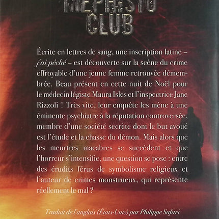 Méphisto Club – Tess Gerritsen – Thriller médical et suspense policier d’occasion - Livre