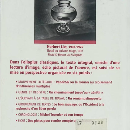 Roman philosophique aventure Vendredi ou Les limbes du Pacifique Michel Tournier Robinson Crusoé réécriture livre occasion - Livre