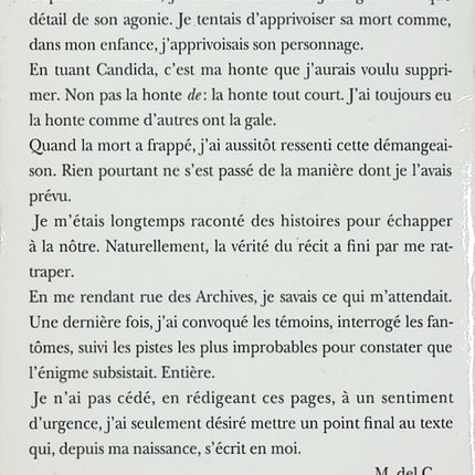 Rue des Archives – Michel del Castillo – roman français introspection mémoire occasion - Livre