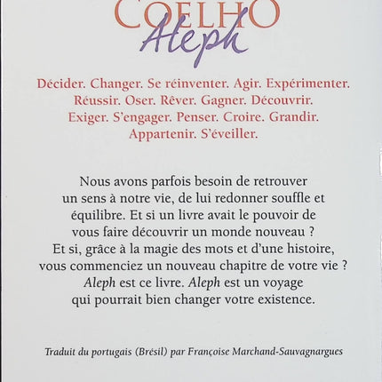 Aleph – Paulo Coelho roman spirituel quête de soi voyage introspection développement personnel - Livre