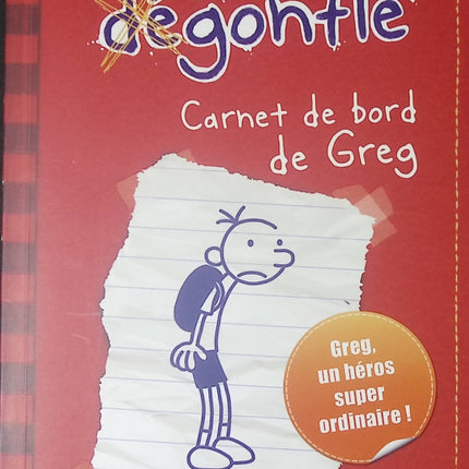 Roman jeunesse humour Journal d’un dégonflé Tome 1 carnet de bord de Greg Jeff Kinney BD ado livre occasion - Livre