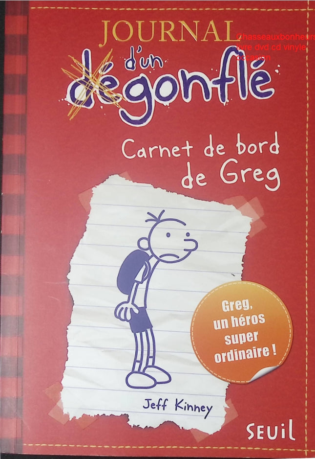 Roman jeunesse humour Journal d’un dégonflé Tome 1 carnet de bord de Greg Jeff Kinney BD ado livre occasion - Livre