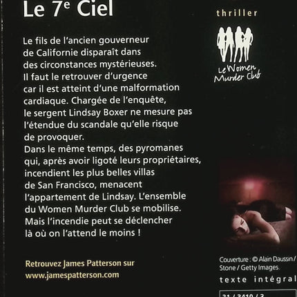 Le 7ème Ciel – James Patterson – Thriller policier et suspense enquête d’occasion - Livre