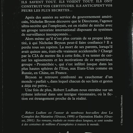 La Trahison Prométhée – Robert Ludlum – thriller d’espionnage et conspiration internationale – livre d’occasion - Livre