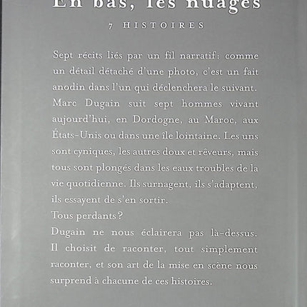 En bas, les nuages Marc Dugain – roman contemporain historique et humain - Livre