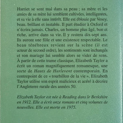 Une partie de cache-cache – Elizabeth Taylor – roman psychologique société anglaise et secrets - Livre