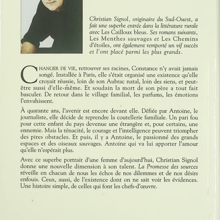 La Promesse des sources – Christian Signol – roman du terroir, saga familiale, nature et mémoire rurale - Livre