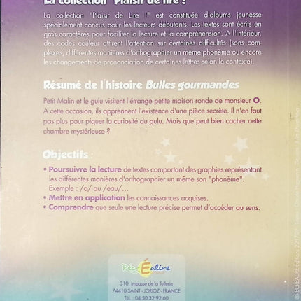 Bulles gourmandes – Mes premiers albums de lecture pour enfants – Livre jeunesse illustré Claude Huguenin - livre