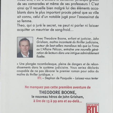 Théodore Boone Enfant et justicier John Grisham – roman jeunesse policier et enquête - Livre