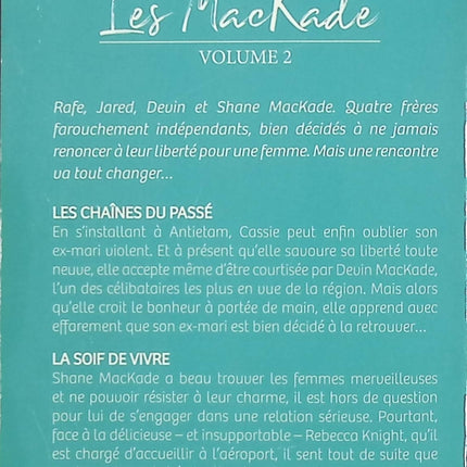 Les Chaînes du passé / La Soif de vivre – Tome 2 – Nora Roberts – romance, drame familial et secrets enfouis - Livre