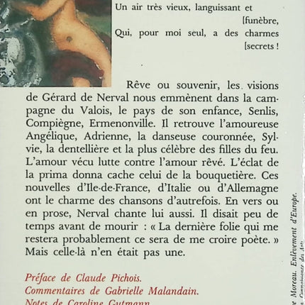 Les Filles du feu suivi de Petits châteaux de Bohême – Gérard de Nerval – poésie et récits classiques occasion - Livre