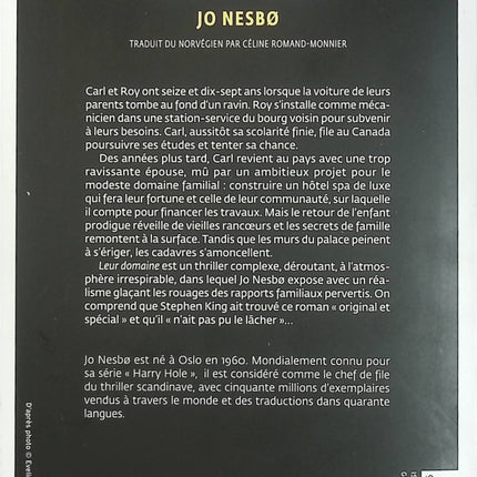 Leur domaine – Jo Nesbø – thriller noir secrets de famille et crime - Livre