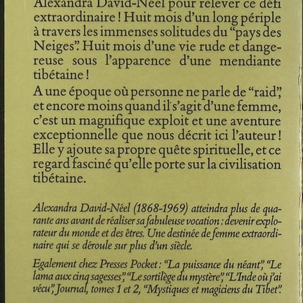 Voyage d’une parisienne à Lhassa – Alexandra David-Néel – récit de voyage Tibet spiritualité occasion - Livre