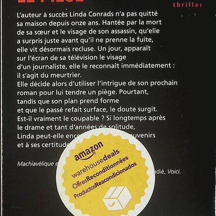 Le Piège – Melanie Raabe – roman thriller psychologique suspense écrivain meurtre manipulation d’occasion - Livre