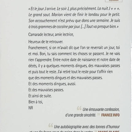 Un léger passage à vide – Nicolas Rey – roman autobiographique humour et reconstruction - Livre