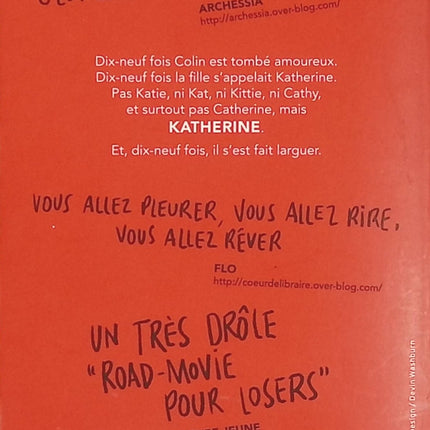 Le théorème des Katherine – John Green – roman ado humour amour et quête de soi - Livre