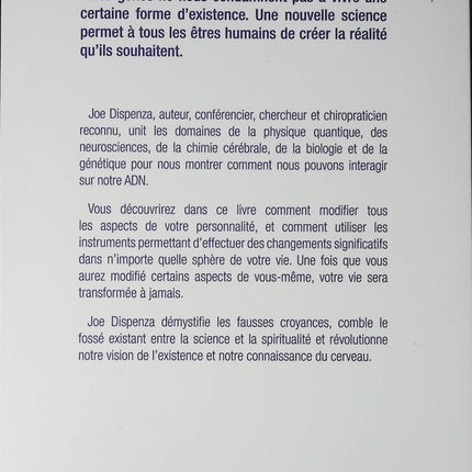 Développement personnel Rompre avec soi-même Joe Dispenza neurosciences transformation mentale changement de vie livre occasion - Livre