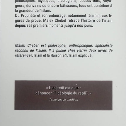 Essai religion histoire Les grandes figures de l’islam Malek Chebel biographie islam civilisation livre occasion - Livre