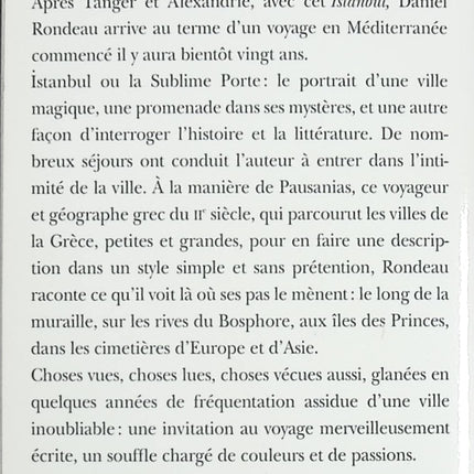 Istanbul – Daniel Rondeau | Récit de voyage et portrait culturel - livre