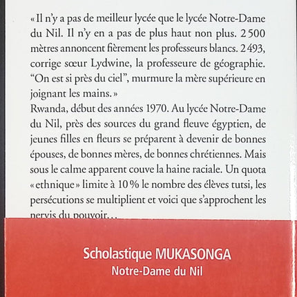Notre-Dame du Nil – Scholastique Mukasonga – roman puissant sur le Rwanda et la vie au pensionnat - livre