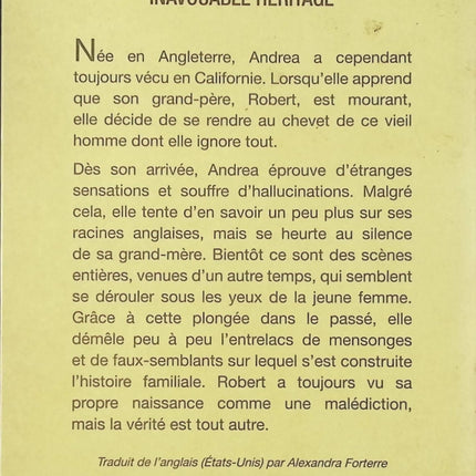 Inavouable héritage – roman contemporain de Barbara Wood secrets et émotions familiales - livre