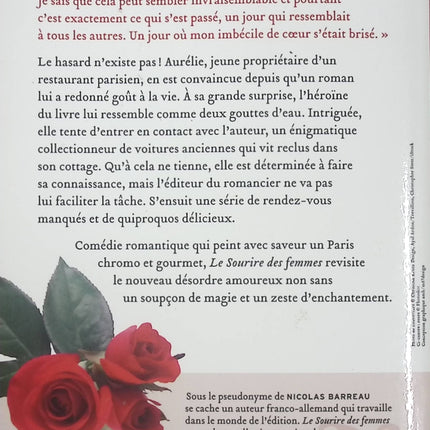 Roman romantique Paris amour hasard Le Sourire des femmes – Nicolas Barreau - livre