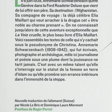 Où est la terre des promesses ? Avec Ella Maillart en Afghanistan (1939-1940) – Annemarie Schwarzenbach | Récit de voyage et aventure - livre
