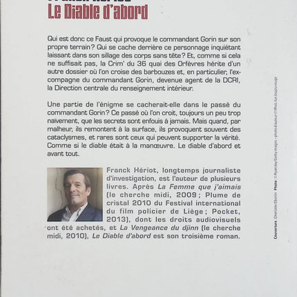 Le Diable d’abord – Franck Hériot – thriller noir et enquête policière – livre d’occasion - Livre
