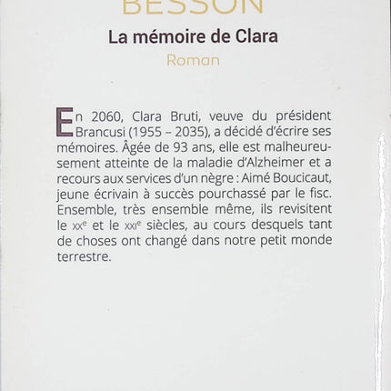 La mémoire de Clara - Patrick Besson - Livre