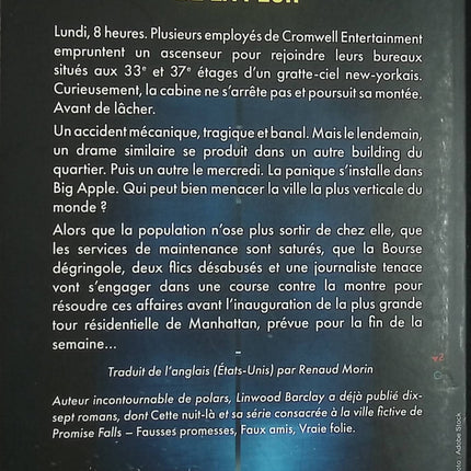 Le vertige de la peur – Linwood Barclay thriller suspense psychologique disparition tension secrets - Livre