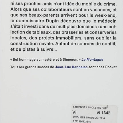 Enquête troublante à Concarneau – Commissaire Dupin – Jean-Luc Bannalec – Thriller policier breton d’occasion - Livre