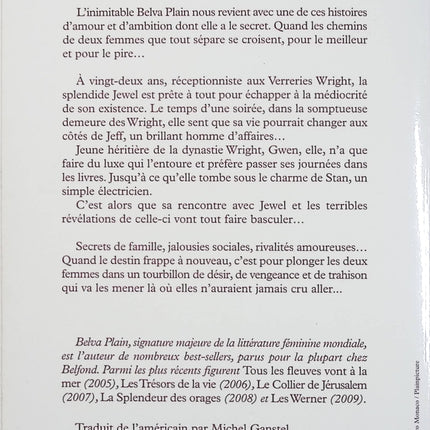 Là où les chemins nous mènent – Belva Plain – roman sentimental et saga de destins croisés – livre d’occasion - Livre