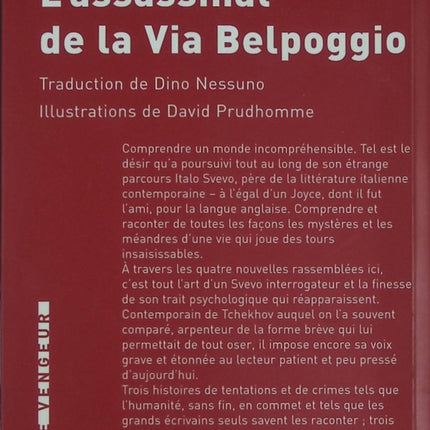 L’assassinat de la via Belpoggio – roman noir psychologique de Italo Svevo - livre