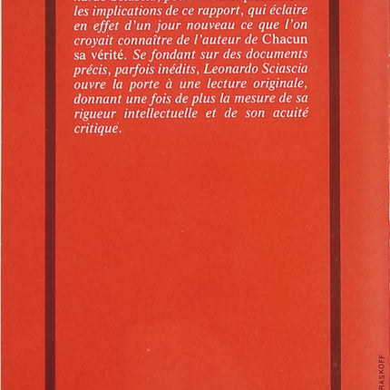 Pirandello et la Sicile – essai littéraire sur Luigi Pirandello et la culture sicilienne | Leonardo Sciascia - livre